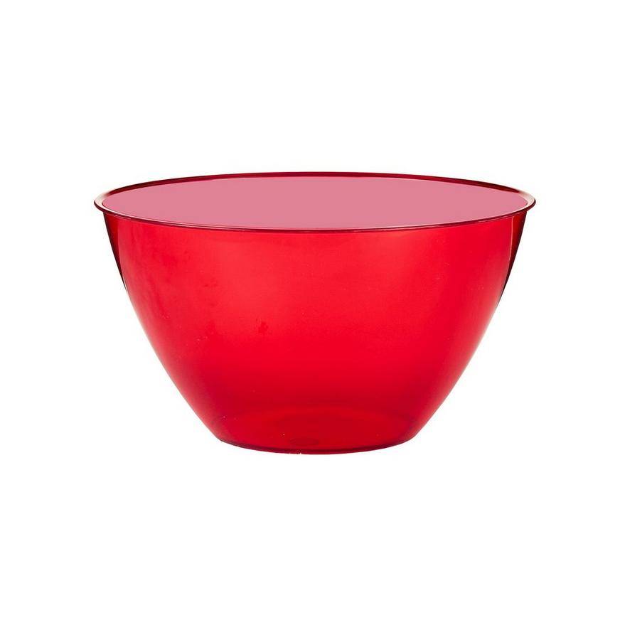 Party City Small Plastic Bowl (red )