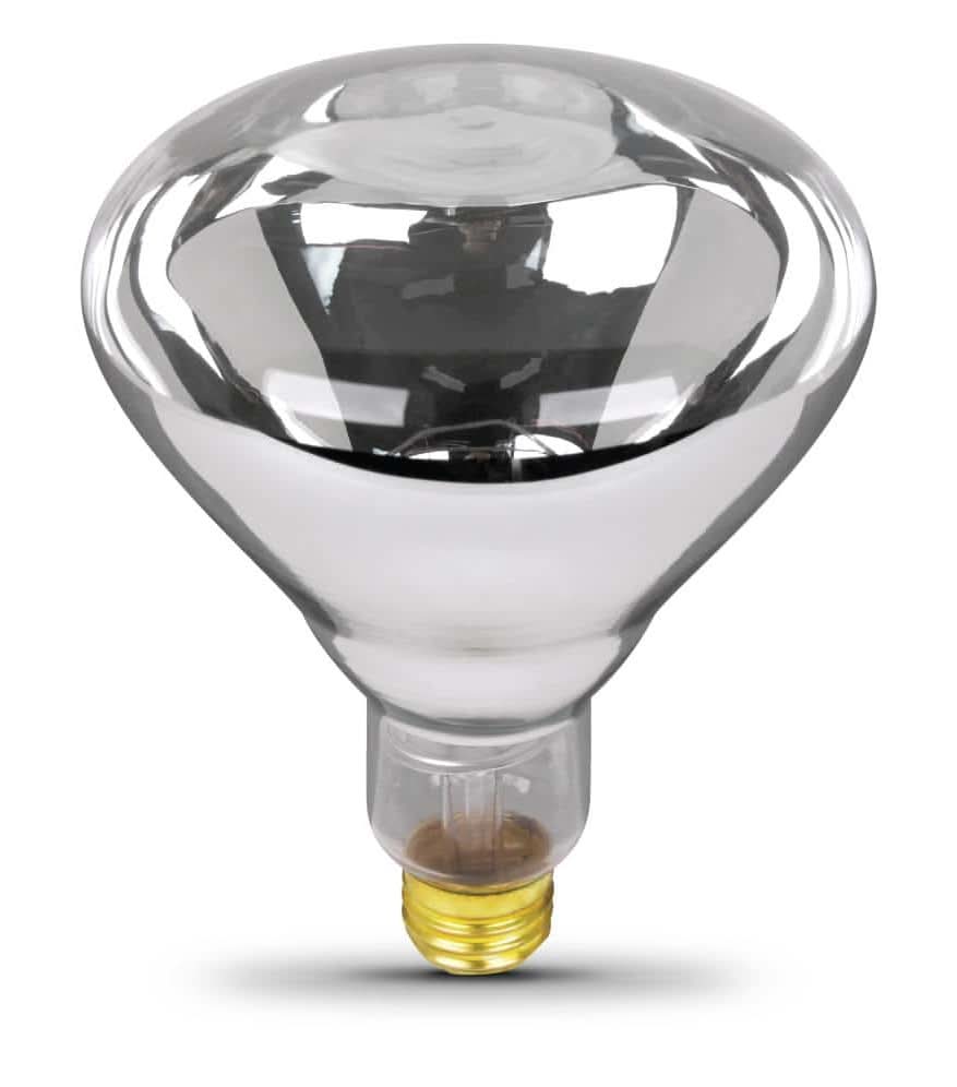 Feit Electric 250-Watt Br40 Clear Reflector E26 Heat Lamp Dimmable 120-Volt Infrared Incandescent Light Bulb (1-Pack)