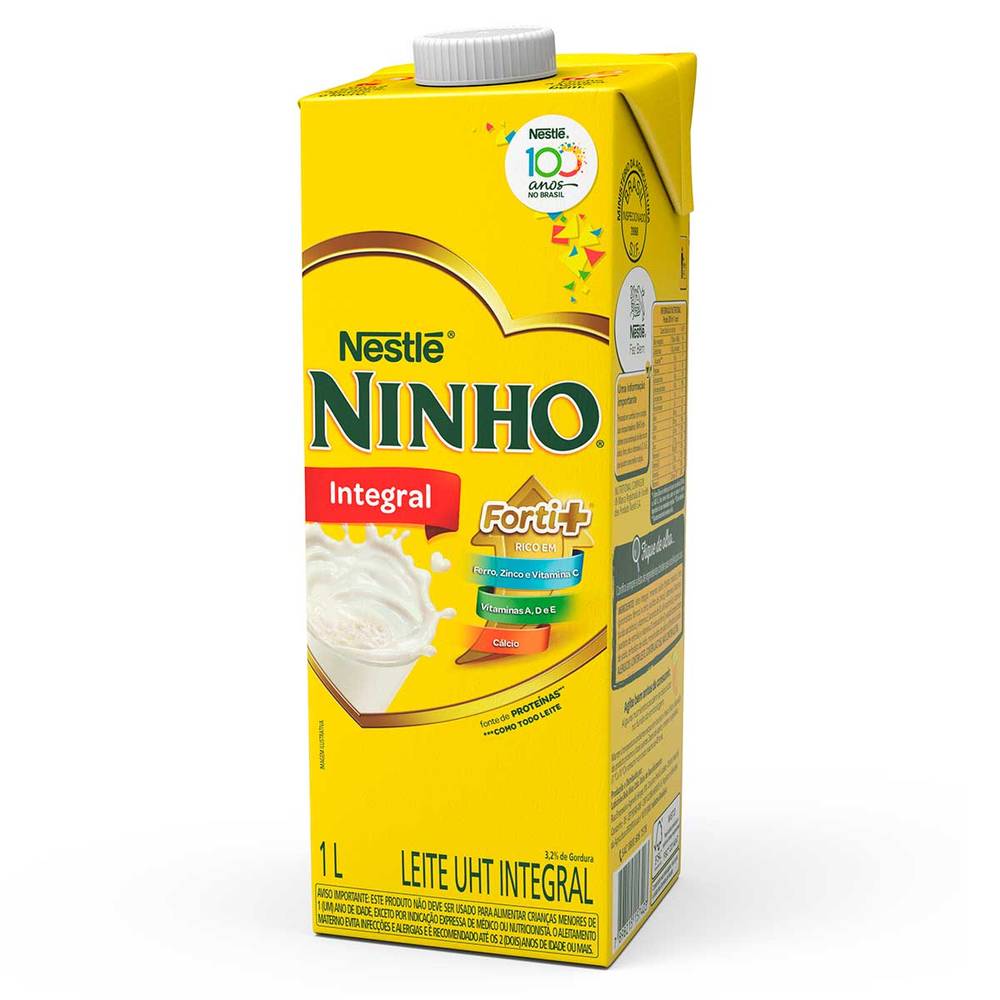 Nestlé leite integral uht ninho forti+ (1 l)