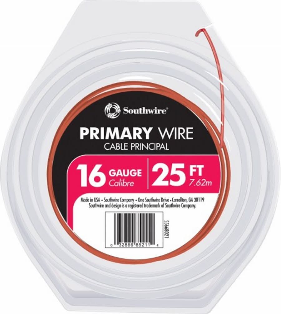 Southwire 25-ft 16 -AWG Stranded Red GPT Primary Wire