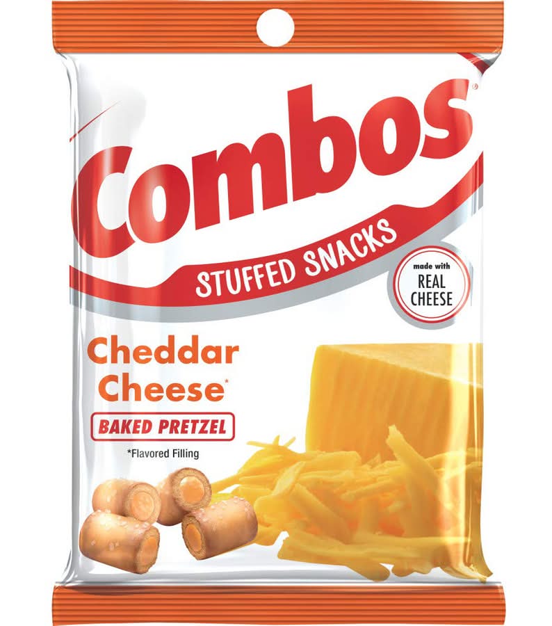 Combos Stuffed Cheddar Cheese Baked Pretzel Snacks
