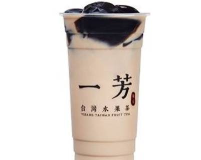 Grass Jelly Black Tea Latte 仙草凍奶茶