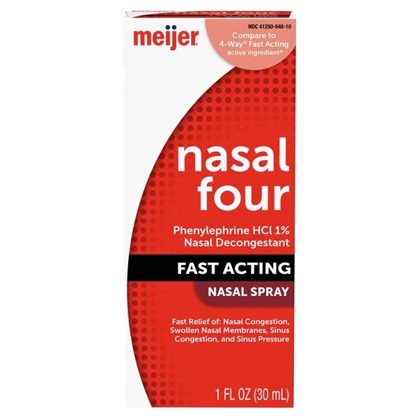 Meijer Nasal 4 Way Fast Acting Spray