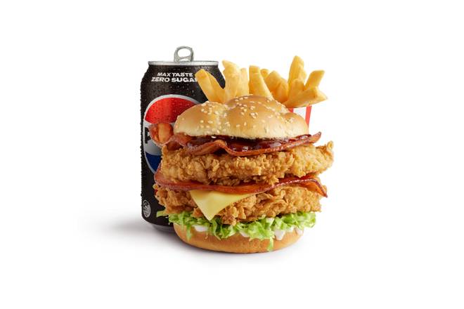 Original Crispy BBQ Bacon Stacker® Burger Combo
