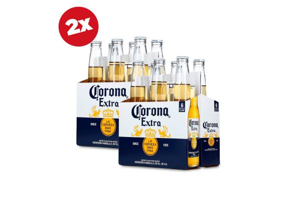 2x Six Pack Corona Botella 330cc
