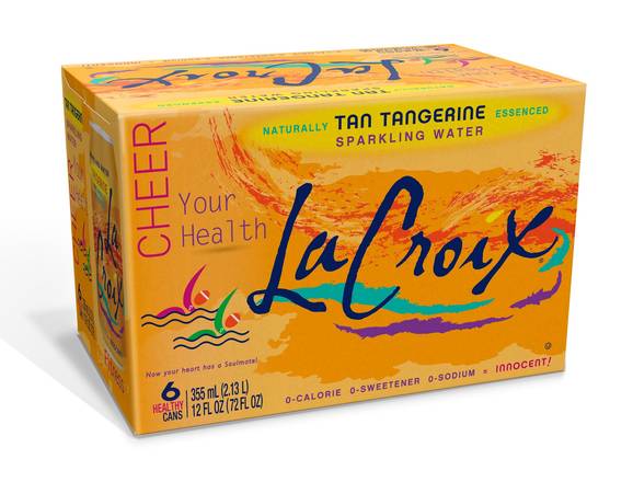 Order LaCroix Sparkling Water Tangerine (12 oz x 6 ct) food online from Rite Aid store, Shawnee on bringmethat.com