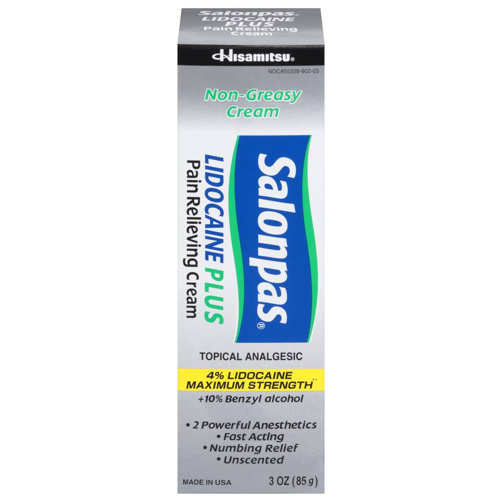 Salonpas Lidocaine Plus Pain Relieving Cream (3 oz)