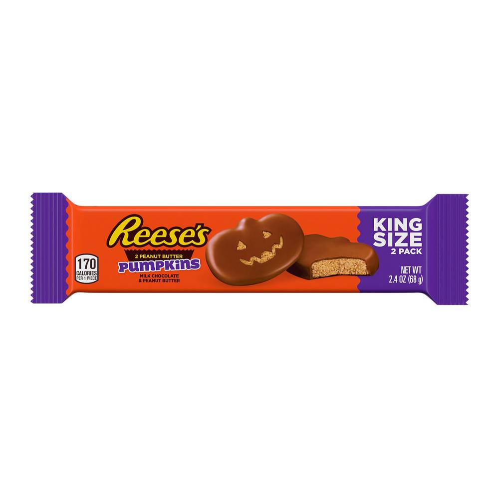 Reese's King Size Peanut Butter Pumpkins Candy (2.4 oz, 2 ct)