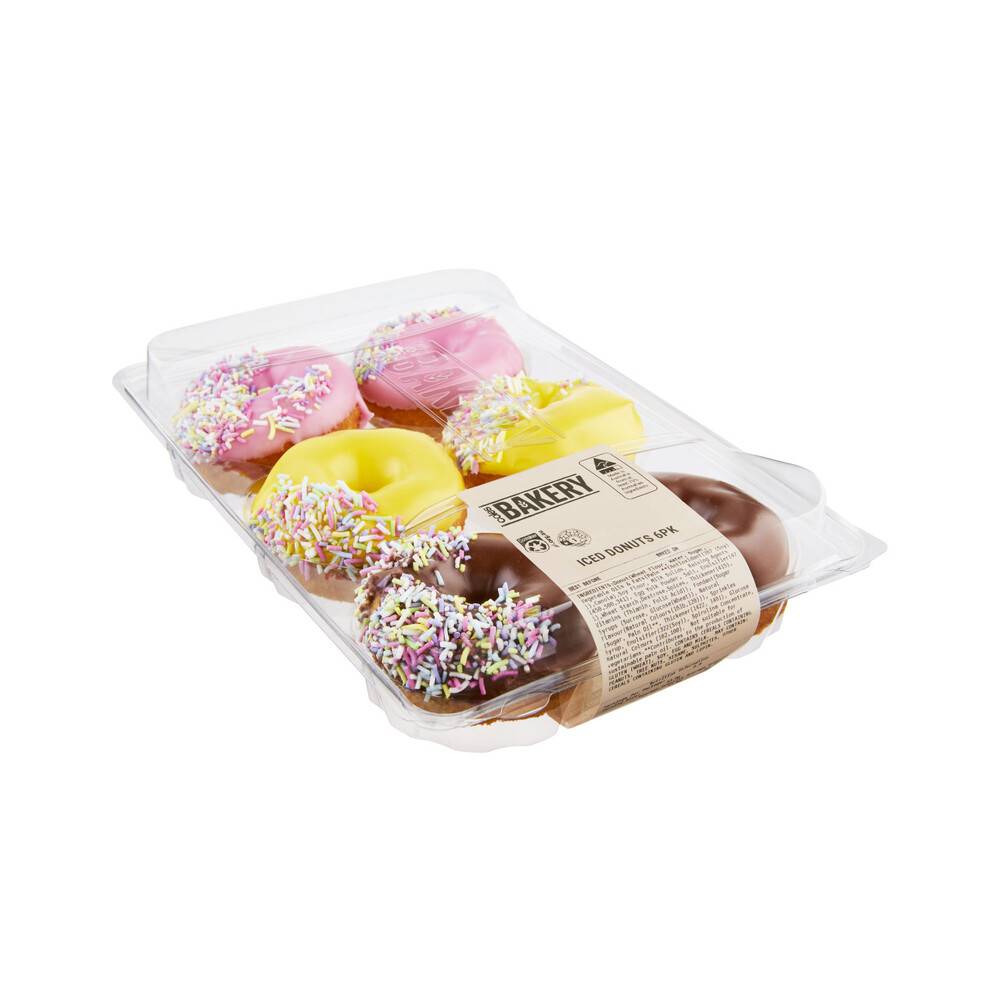 Coles Bakery Iced Donuts (600g, 6 pack)