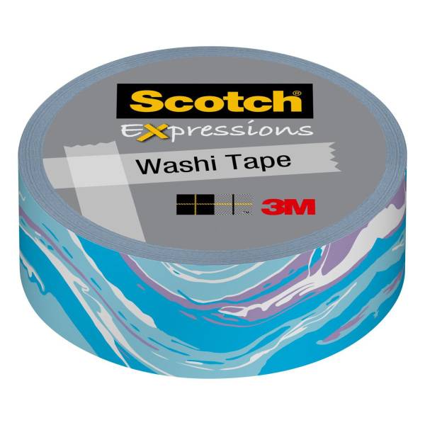 Scotch Expressions Washi Tape 0.59" X 32.75' Blue Marble