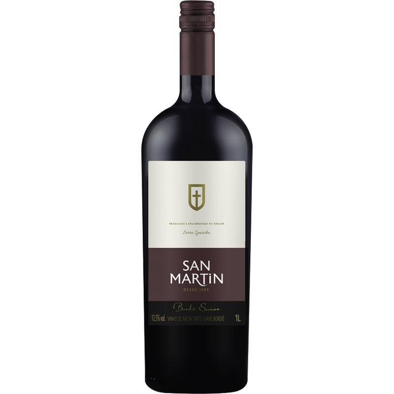 Vinícola panizzon vinho san martin bordô tinto suave (1 ml)