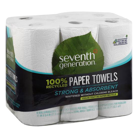 Seventh Generation 100% Recycled Paper Towels (6 ct)
