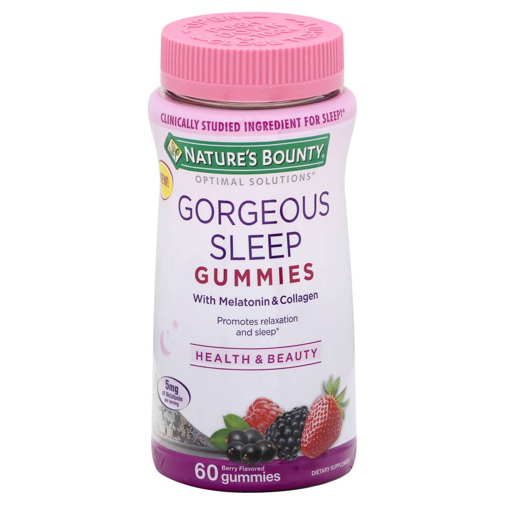 Nature's Bounty Berry Flavored Gorgeous Sleep Gummies (9.6 oz)