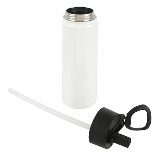 22Oz. White Stainless Steel Sublimation Water Bottle By Make Market