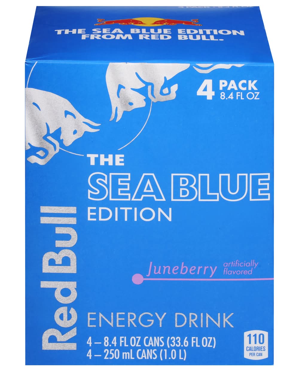 Red Bull The Sea Blue Edition Energy Drinks, Juneberry (4 x 8.4 fl oz)