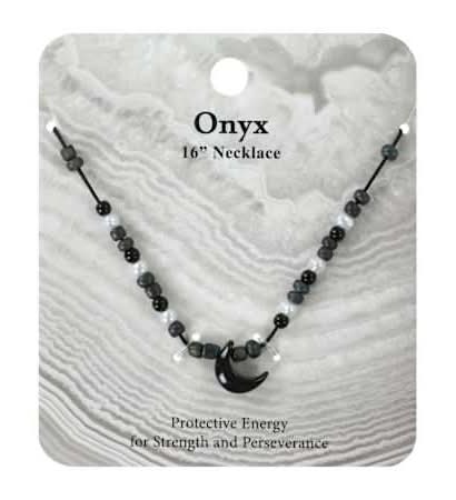 Semi-Precious Stone Necklace Onyx