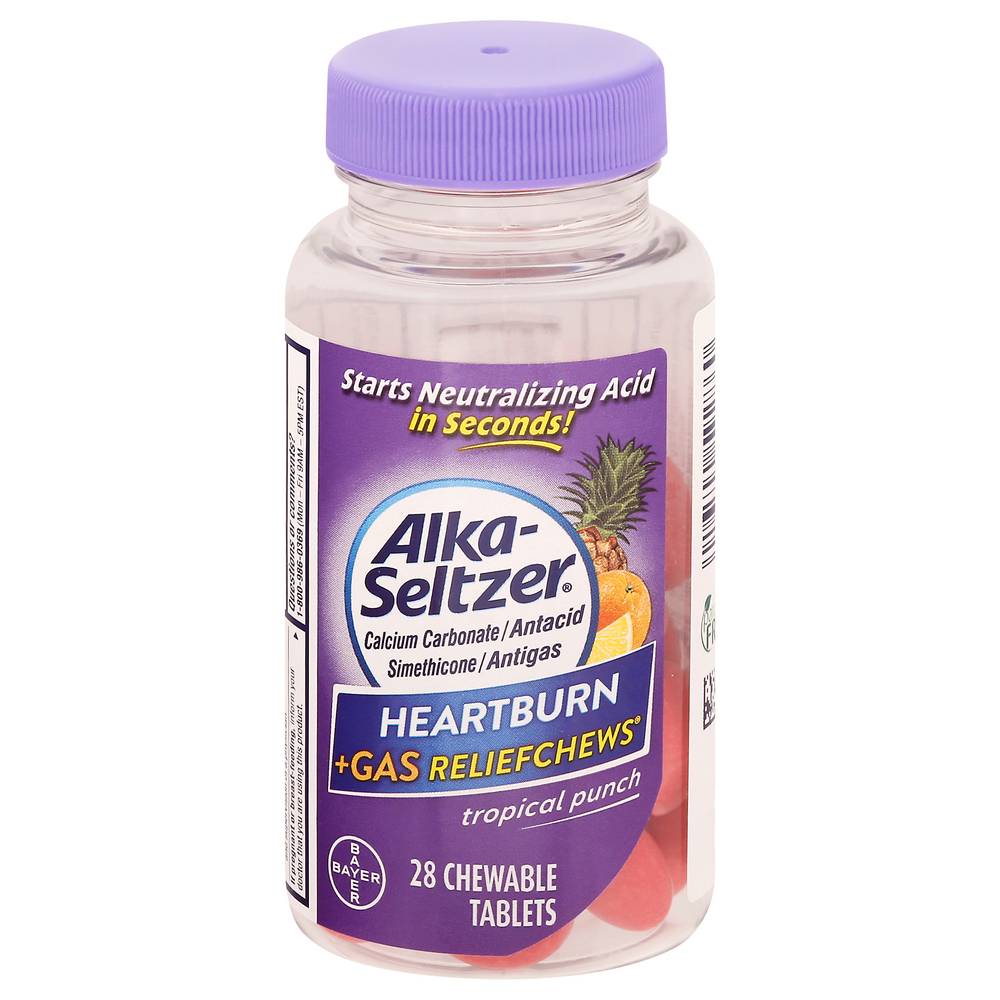 Alka-Seltzer Tropical Punch Heartburn + Gas Reliefchews Chewable Tablets