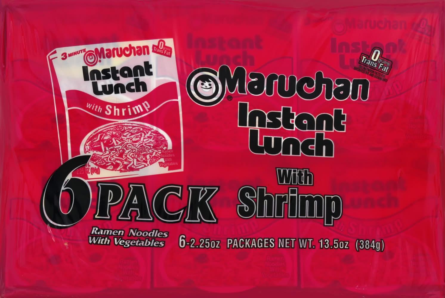 Maruchan Instant Lunch With Shrimp Ramen Noodles (6 x 2.25 oz)