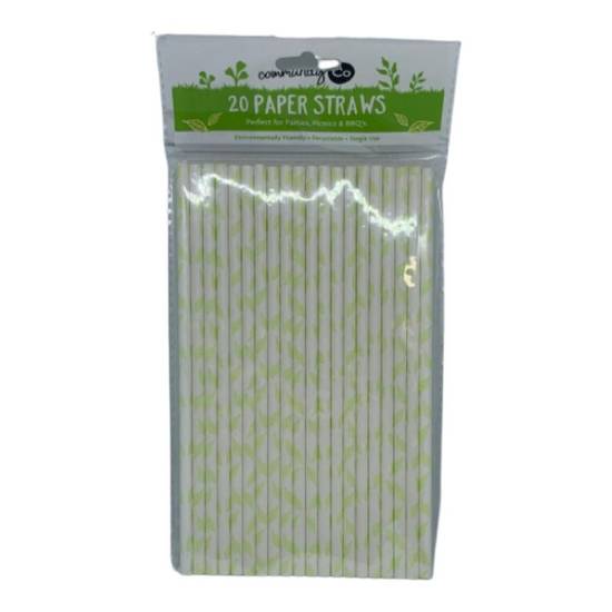 Community Co Straws Paper (20 Pack)