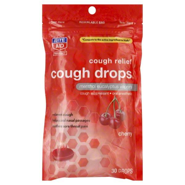 Rite Aid Pharmacy Cough Drops Cherry (30 Ct)