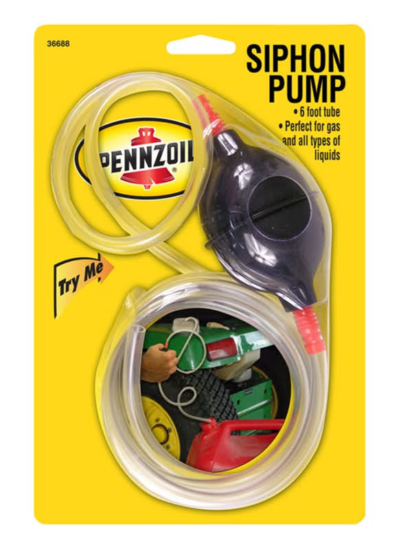 Pennzoil Hand Operated Plastic 72 In. Siphon Pump