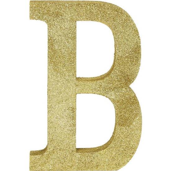 Glitter Gold Letter B Sign
