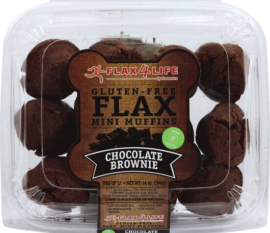 Gluten-Free Flax Chocolate Brownie Mini Muffins Flax4Life 14 oz