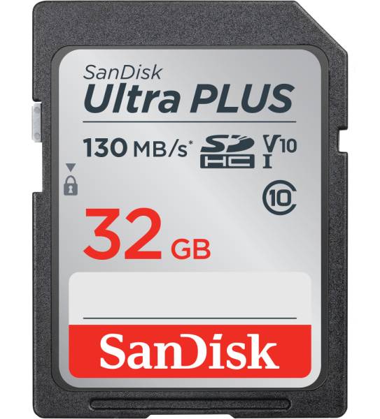 SanDisk® Ultra PLUS SD Card, 32GB