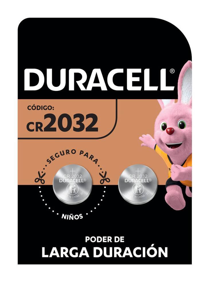 Duracell Pack x2 Pila de Botón 2032 Litio