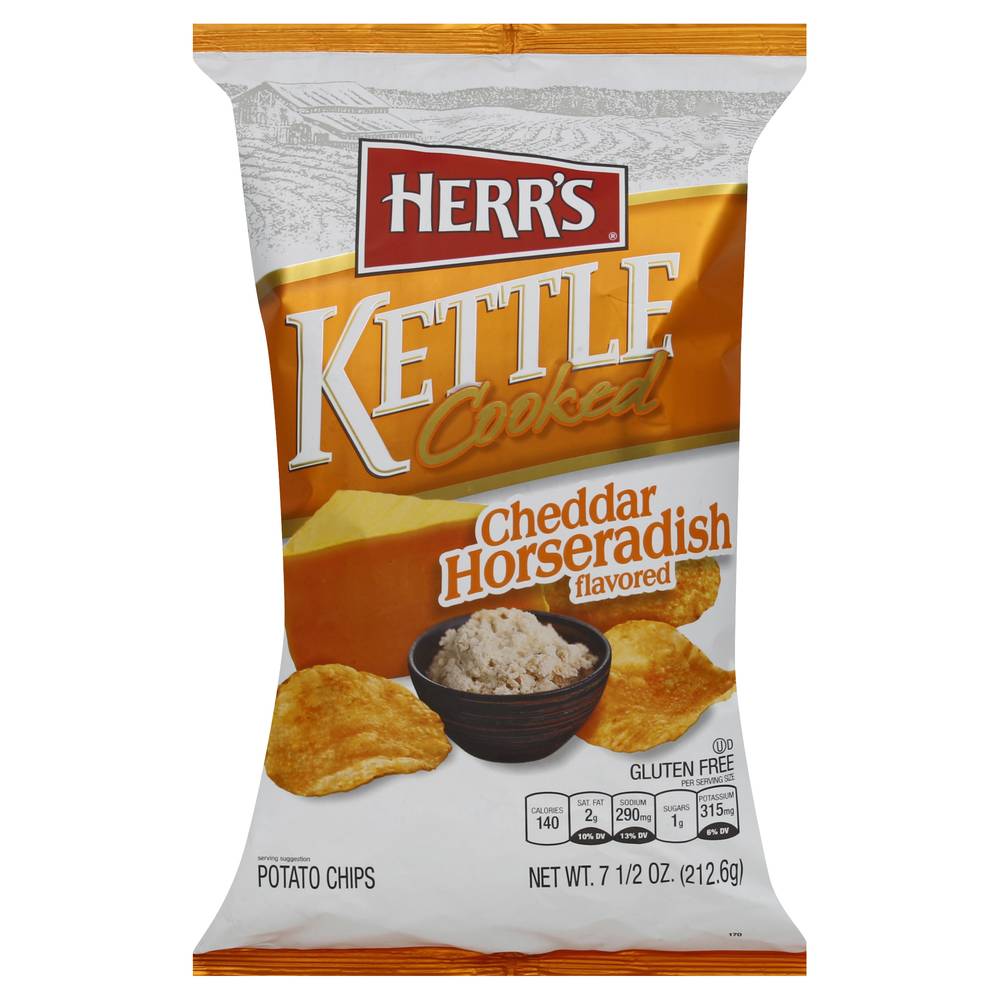 Herr's Cheddar Horseradish Flavored Kettle Cooked Chips (7.5 oz)