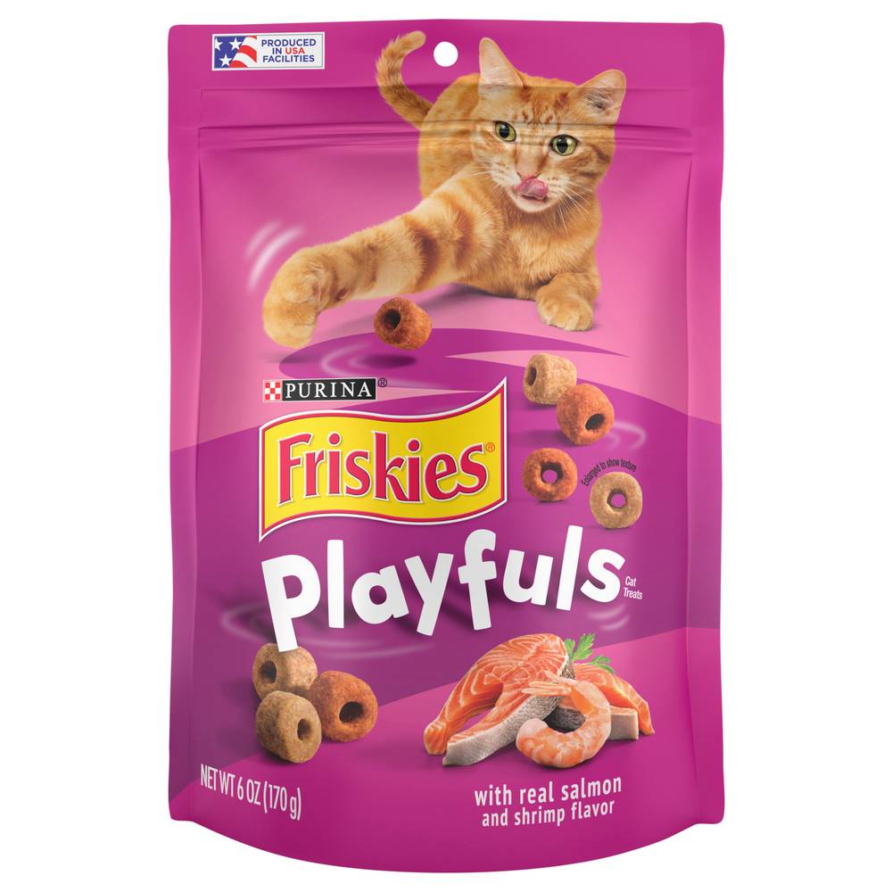 Friskies Playfuls Real Salmon and Shrimp Flavor Cat Treats (6 oz)