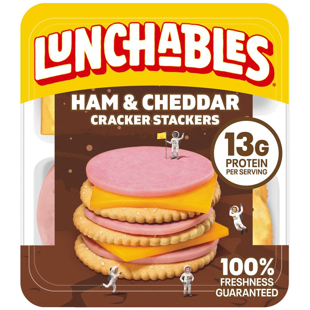 Lunchables Lunch Combinations Ham and Cheddar With Crackers