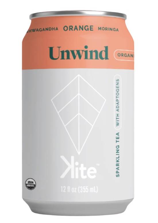 Kite Unwind Sparkling Tea Ashwaghandha Orange Moringa (355 ml)