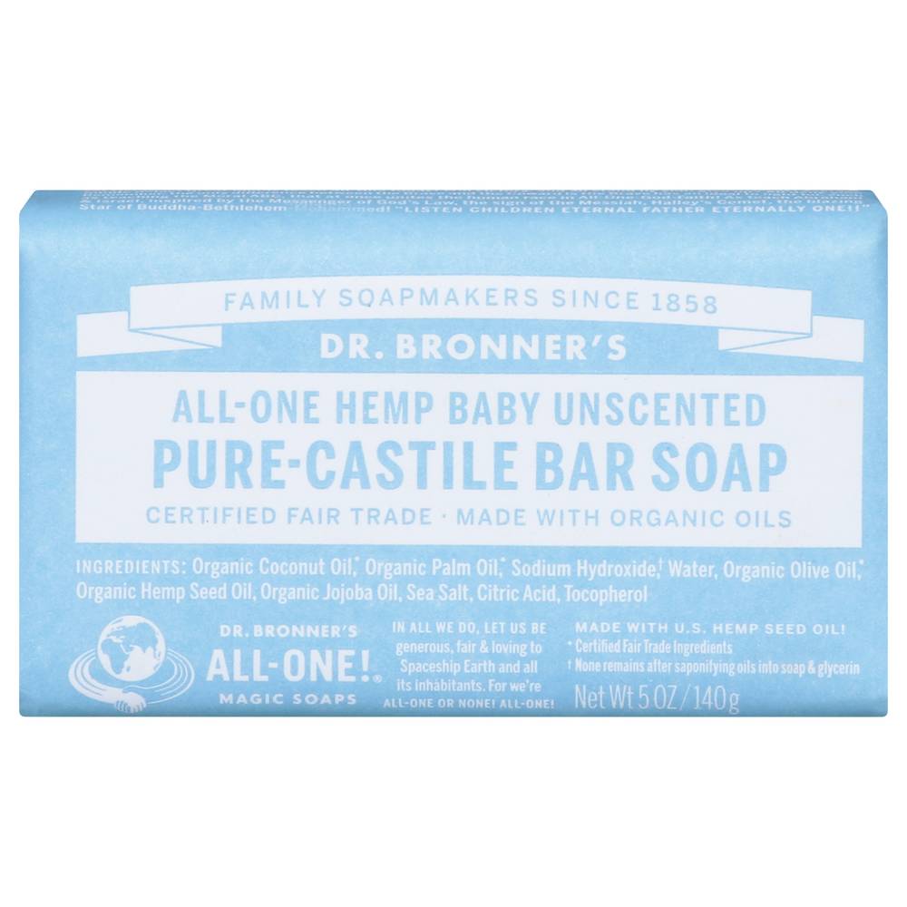 Dr. Bronner's Baby Pure-Castile Unscented Bar Soap (5 oz)