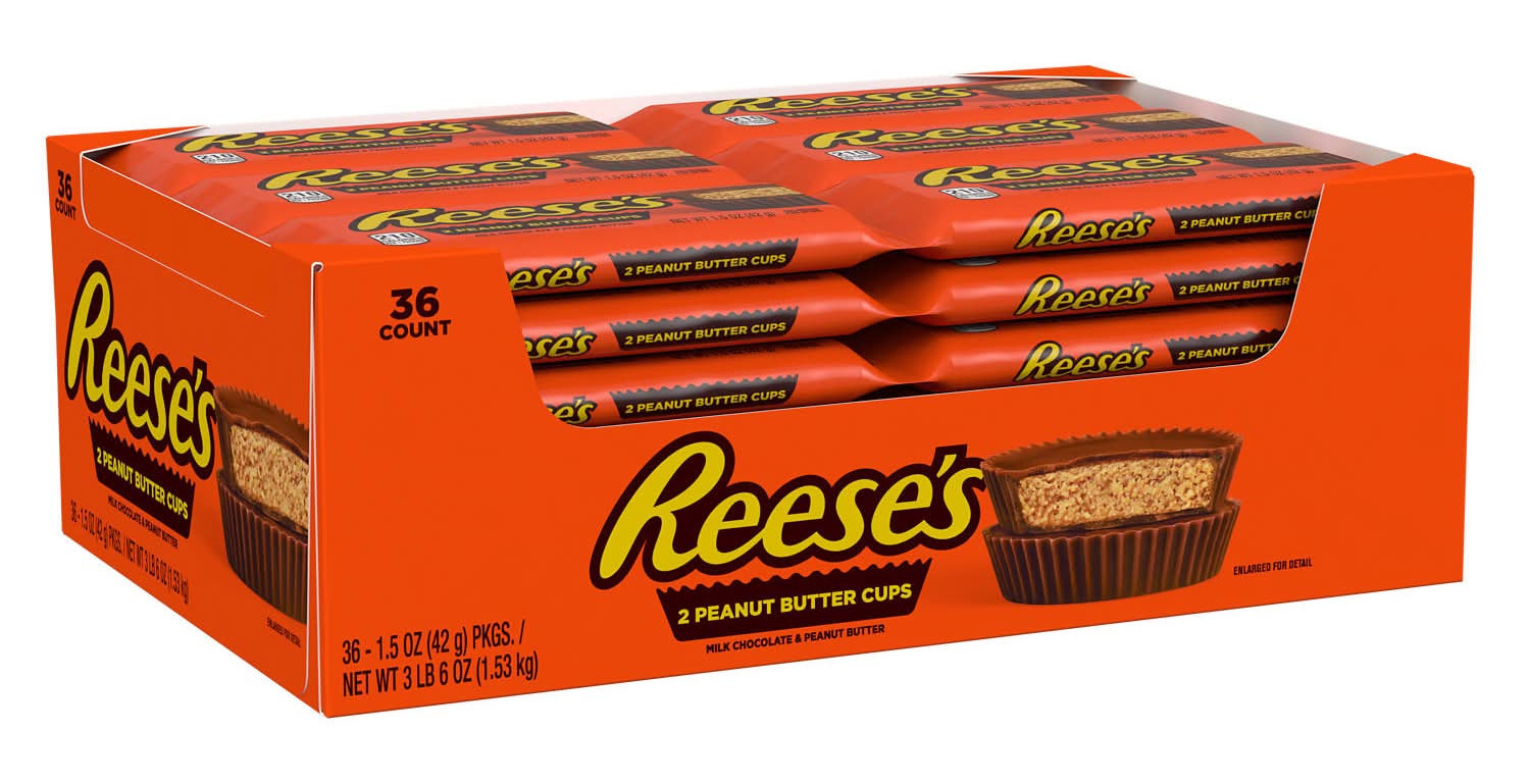 Reese's Milk Chocolate Peanut Butter Cups (54 oz, 36 ct)