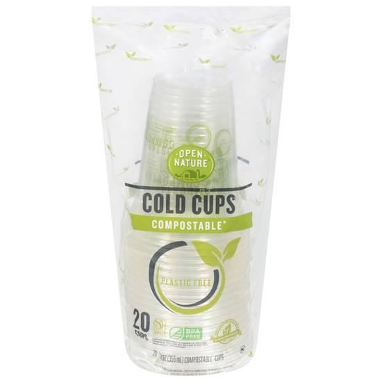 Open Nature Compostable Cold Cups (20 ct)