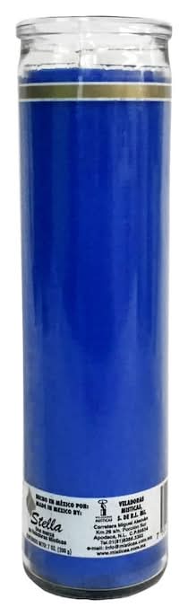 Blue Glass Jar Prayer Candle, 1 ct.