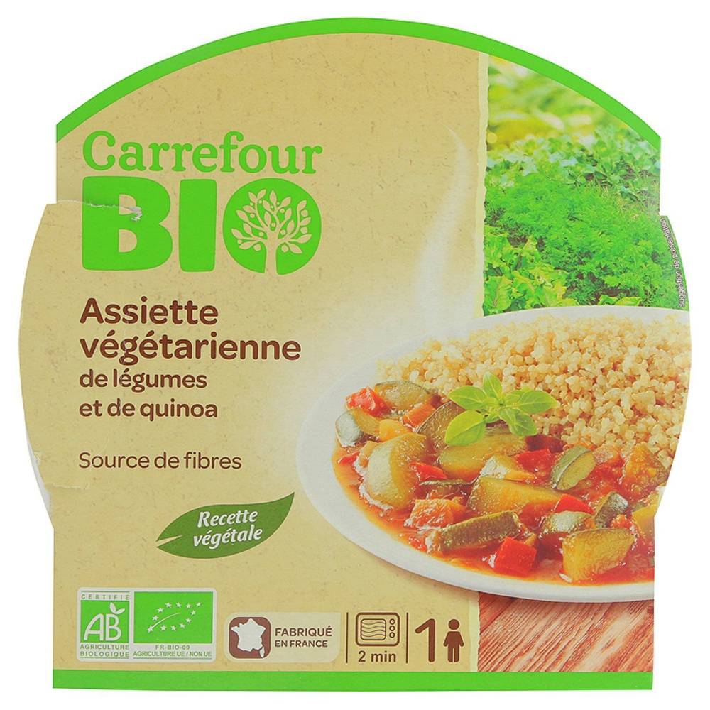 Carrefour Bio - Plat cuisiné légumes et quinoa bio (350g)