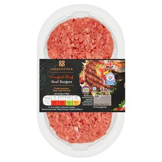 Co-op Irresistible Hereford Beef Burgers 340g