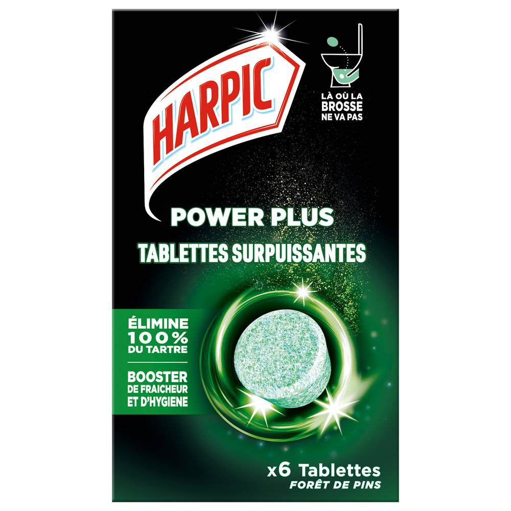 Harpic - Tablettes wc nettoyant surpuissant forêt de pins power plus