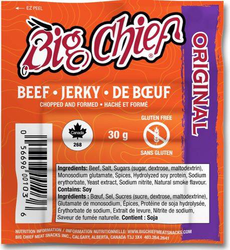 Big Chief Gluten Free Original Beef Jerky (30 g)