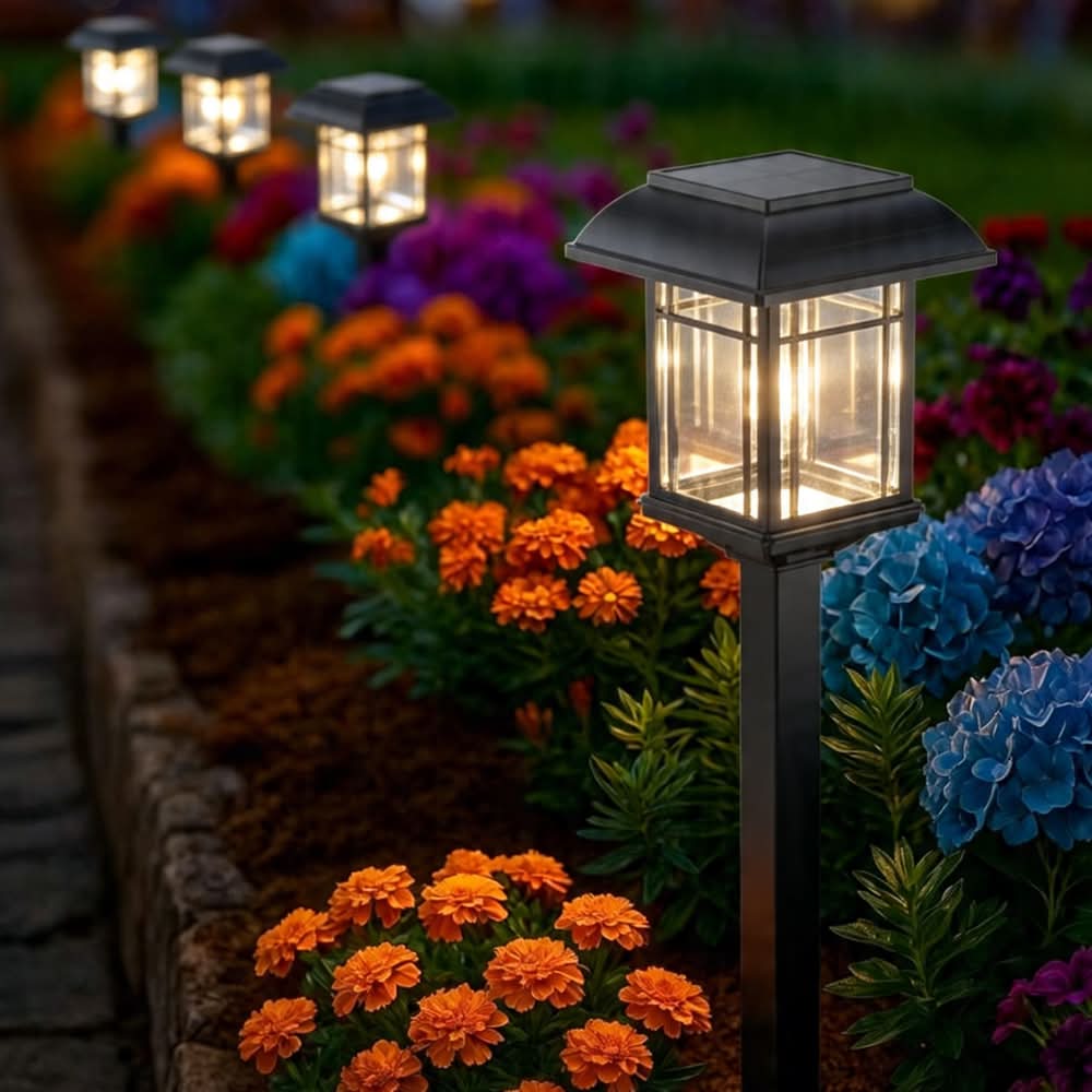 Harbor Breeze 10 -Pack 6 -Lumens Black Solar LED Outdoor Path Light Kit ( 3000-K )