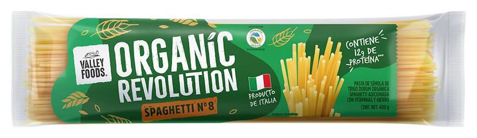 Valley Foods · Organic revolution pasta de sémola, No8 (400 g)