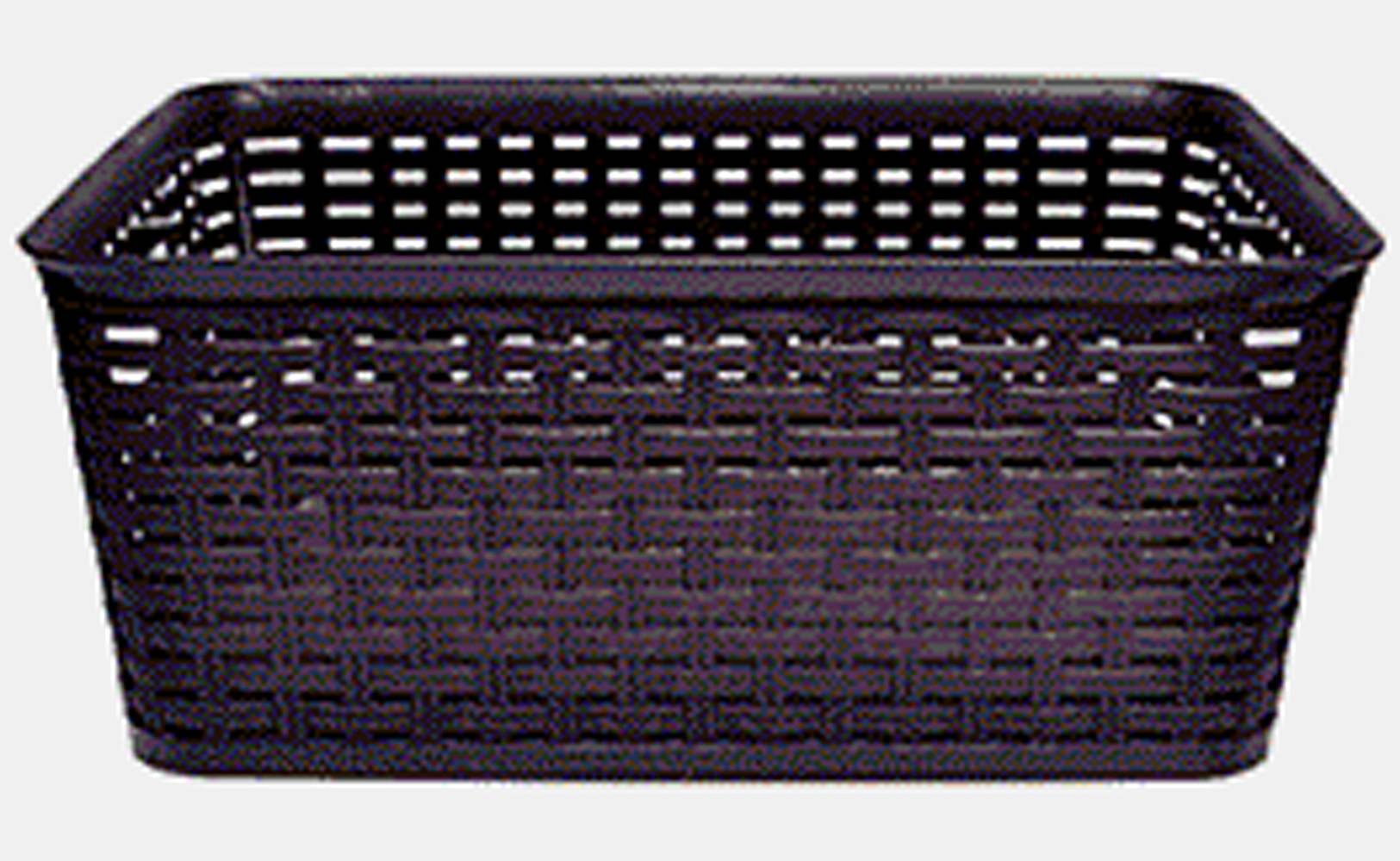 Large Rect Rattan Look Plastic Basket Home Gagets For Multiltipurpose Works