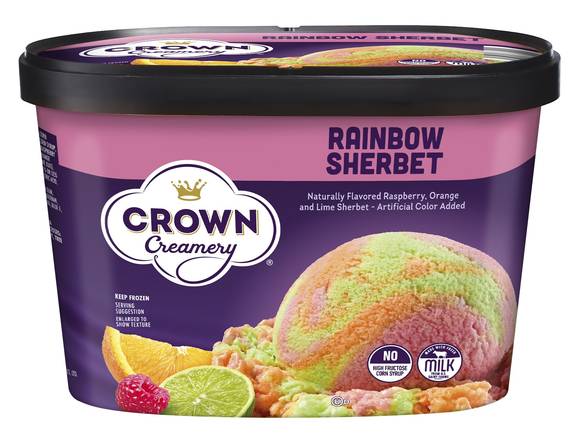 Crown Creamery Sherbet (rainbow)