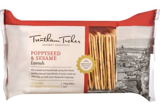 Trentham Tucker Poppyseed and Sesame Lavosh Crispbread (250g)