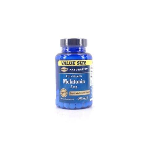 Naturalist Extra Strength Melatonin 5 mg Supplement (200 ct)