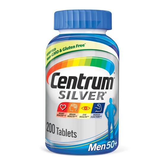 Centrum Silver Men 50+ Multivitamins Tablets, 200 CT