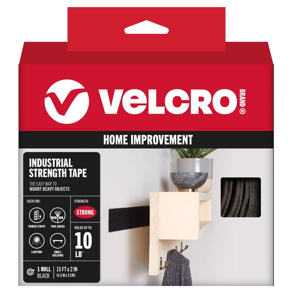 Velcro Brand Industrial Strength Large Nylon Hook And Loop Fastener 180 In. L 1 Pk