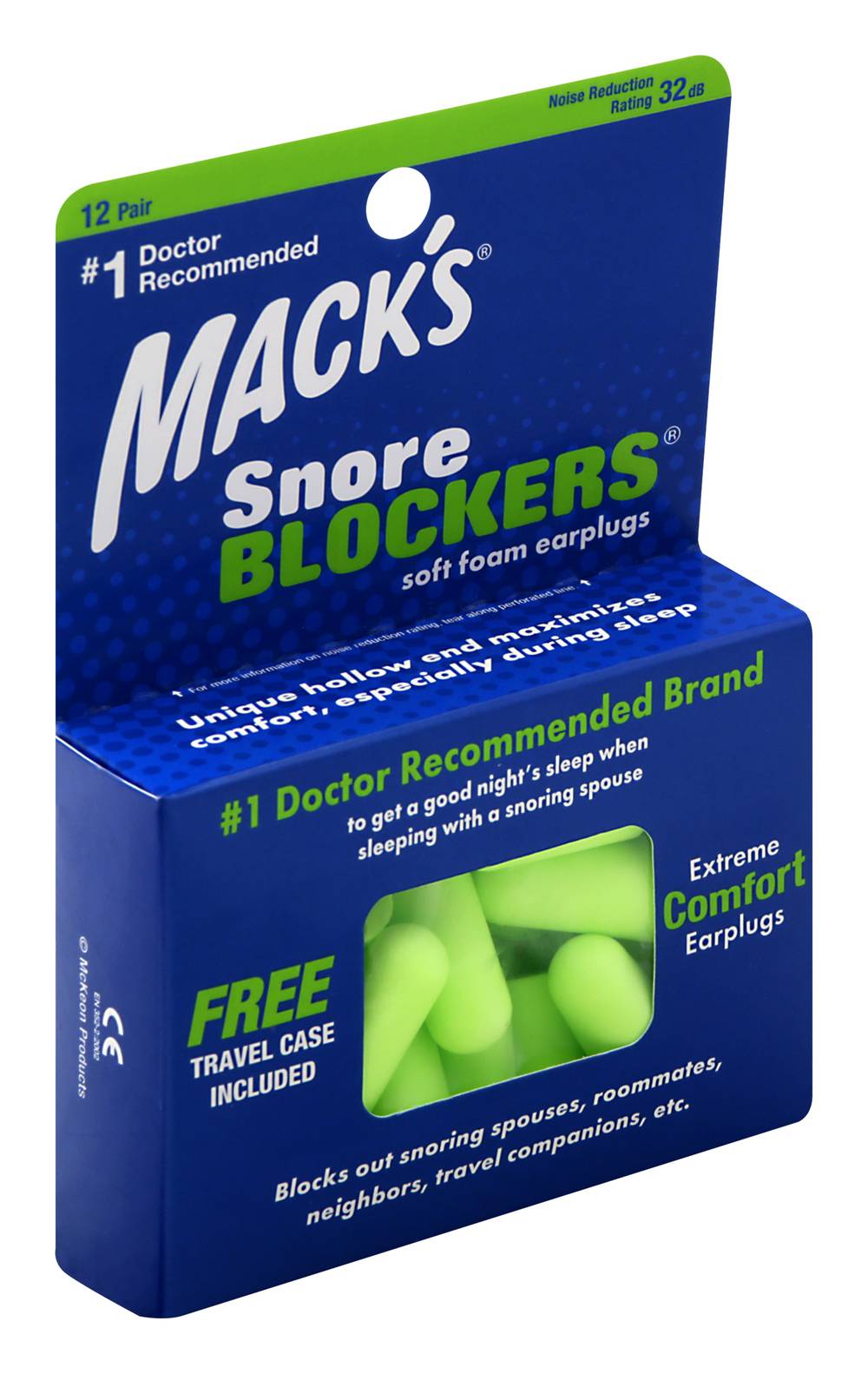 Mack's Snore Blockers Soft Foam Earplugs